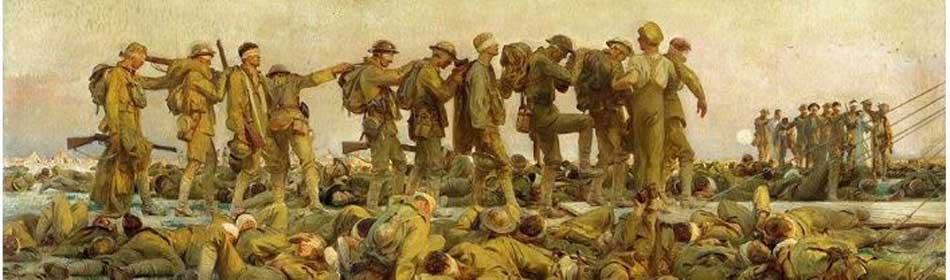John Singer Sargent - Gassed, 1918 - Oil on canvas - (on display at Imperial War Museum, London, UK) in the Newtown, Bucks County PA area